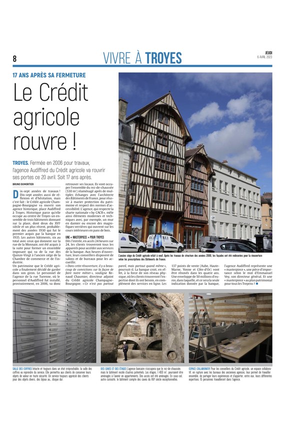 Troyes : 17 ans après sa fermeture, le Crédit agricole rouvre !