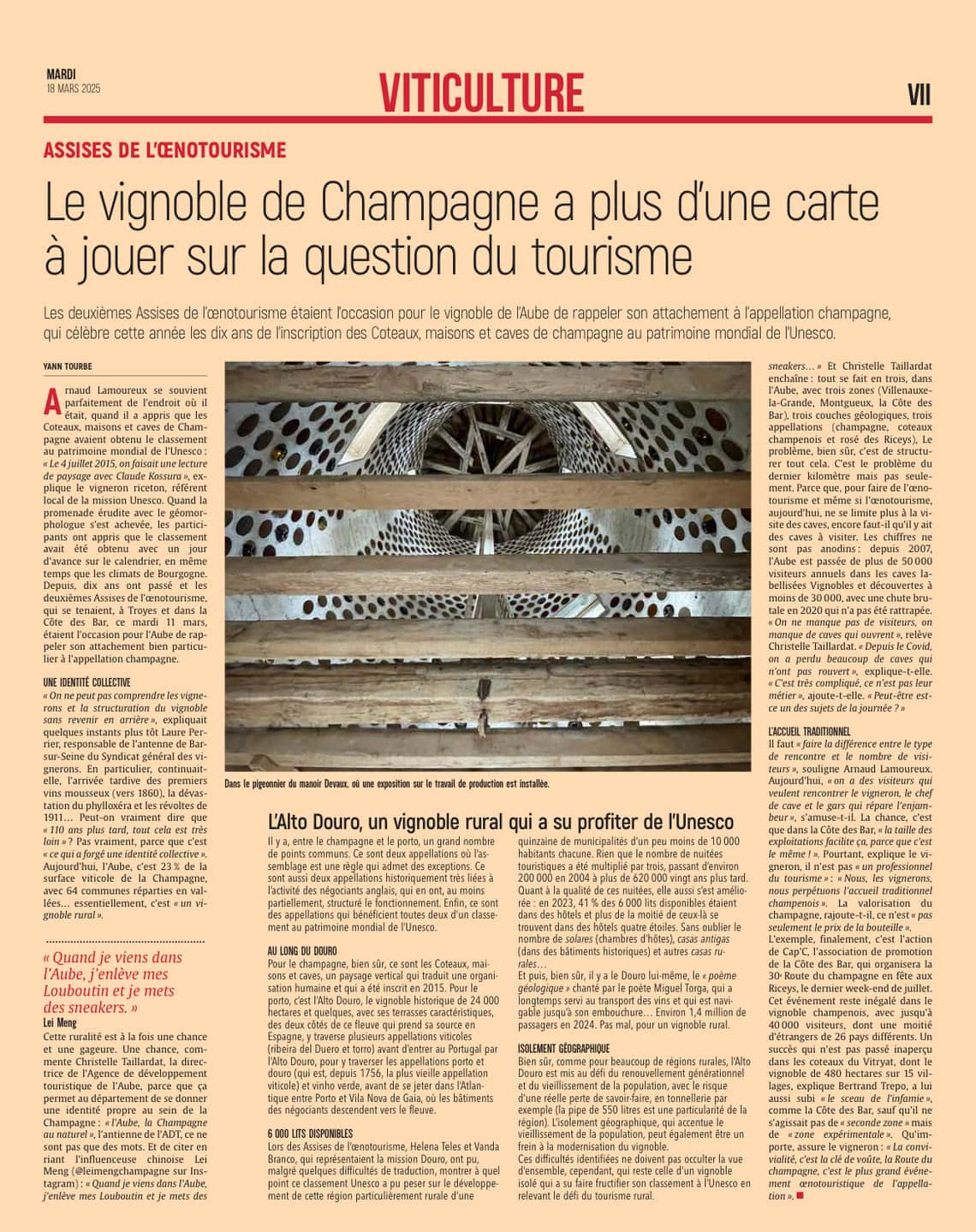Le vignoble de Champagne a plus d'une carte à jouer sur la question du tourisme