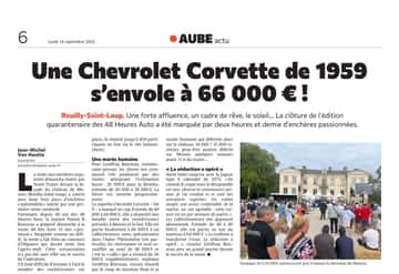 Une Chevrolet Corvette de 1959 s'envole à 66 000 &euro; !
