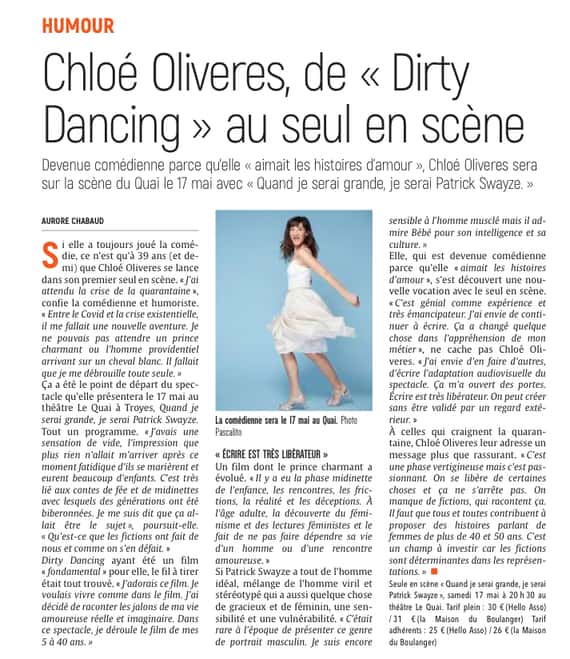 Chloé Oliveres au Théâtre Le Quai