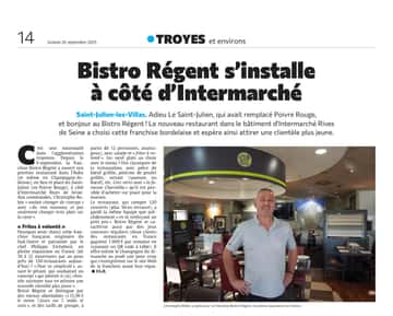 La franchise Bistro Régent s’installe à côté d’Intermarché