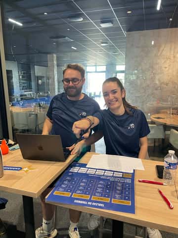le binome padel Arsène et Pauline à l'organisation !