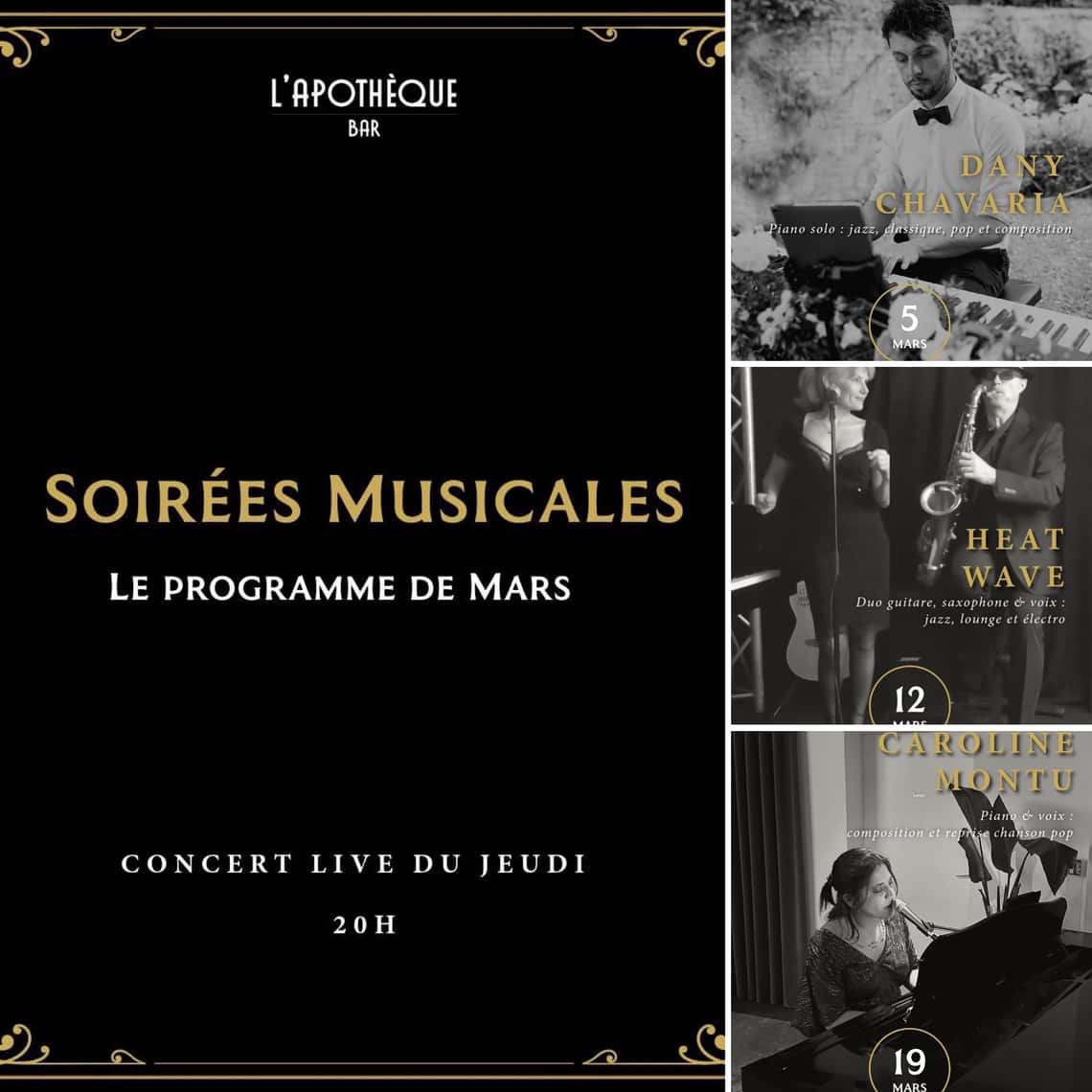 Les soirées musicales de l'Apothèque Bar de La Licorne