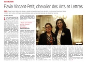 La troyenne Flavie Vincent-Petit, chevalier des arts et lettres