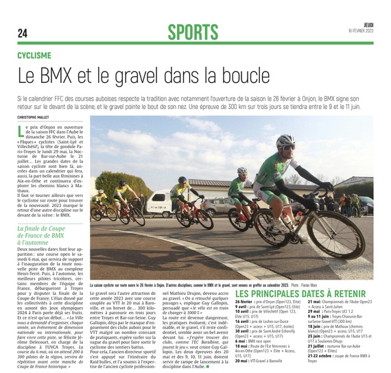 Le BMX et le gravel dans la boucle