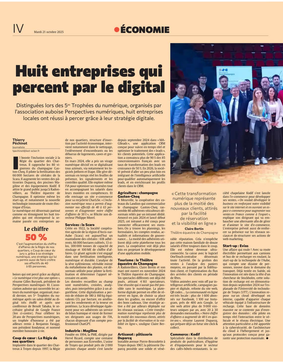Huit entreprises auboises qui percent par le digital
