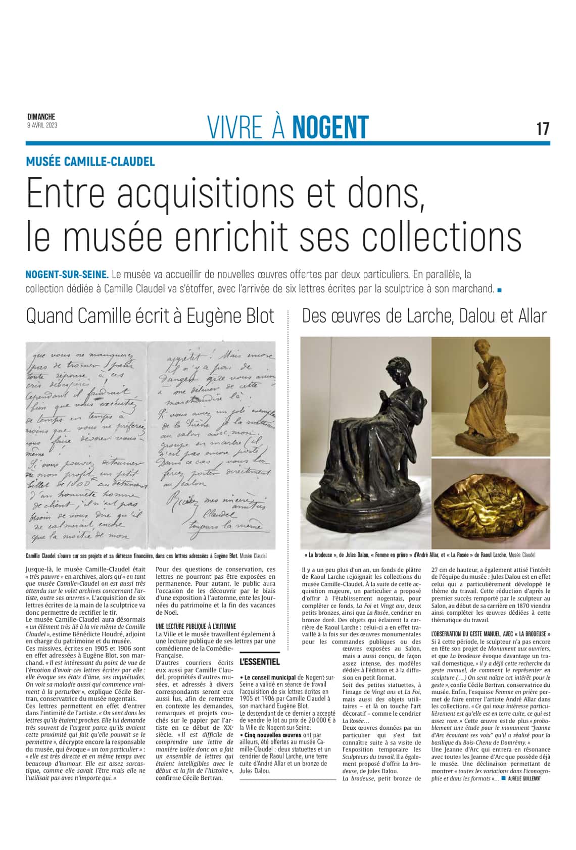 Entre acquisition et dons, le musée enrichit ses collections.