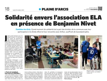 Une journée de solidarité avec Benjamin Nivet et l’association ELA