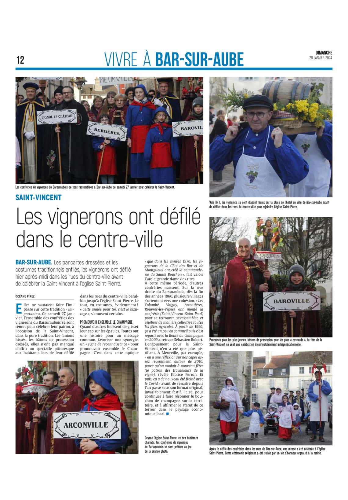 les vignerons ont défilé dans le centre-ville