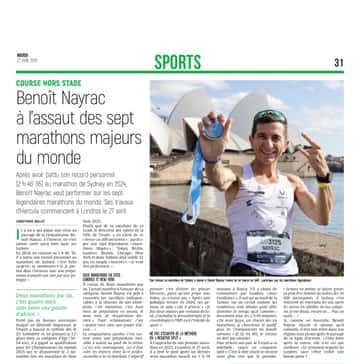 Benoît Nayrac à l’assaut des sept marathons majeurs du monde
