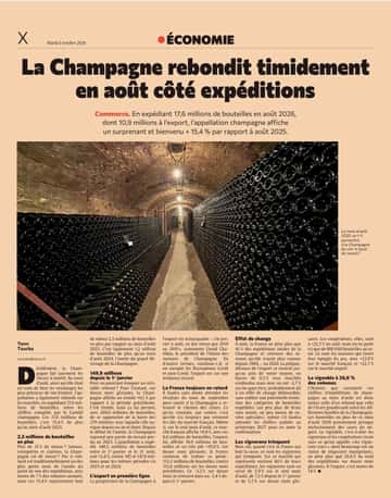 La Champagne rebondit timidement en août côté expéditions