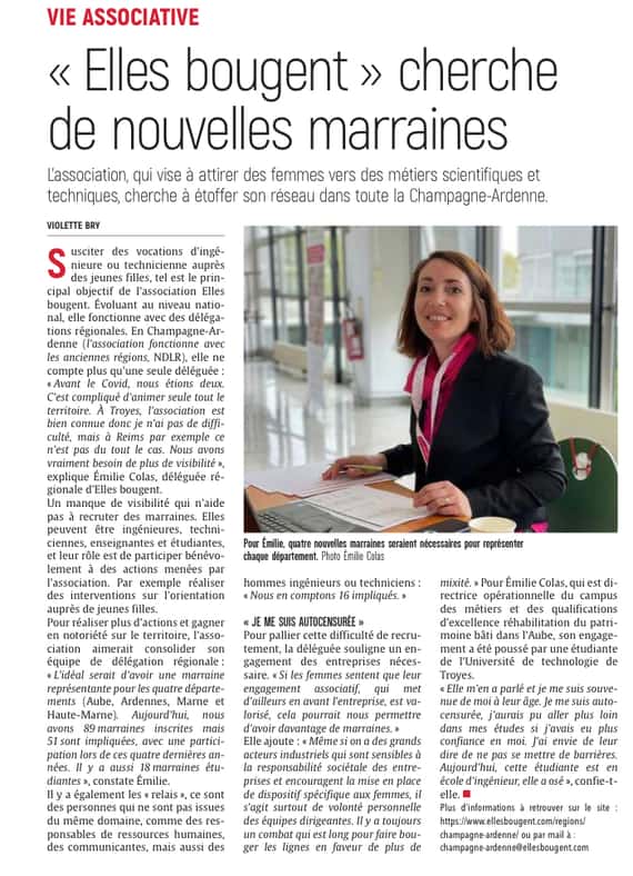 Elles bougent cherche de nouvelles marraines