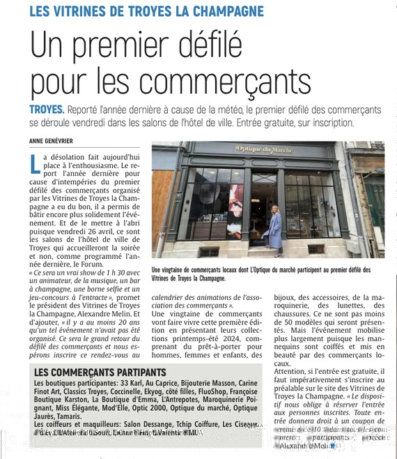 Le premier défilé commerçant des Vitrines de Troyes.