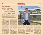 Julien Gardan, un entrepreneur à la tête de l'EPF.