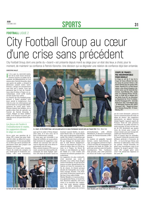 City Football Group au cœur d'une crise sans précédent