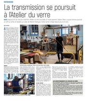 La transmission se poursuit à l'Atelier du verre de Bayel.