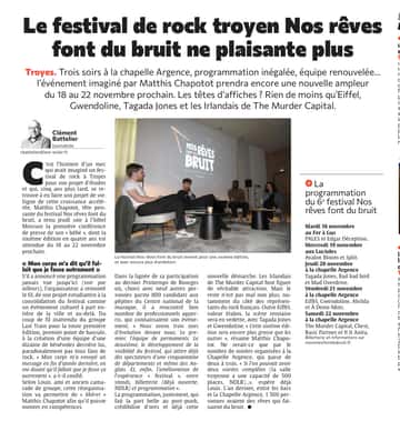 Le 6e festival de rock troyen Nos rêves font du bruit ne plaisante plus