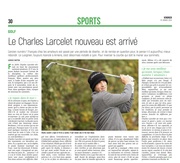 Le golfeur Charles Larcelet espère revenir plus fort