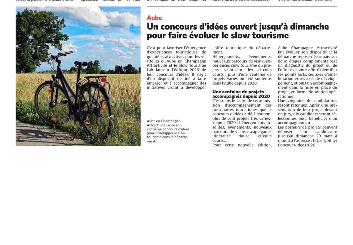 Un concours d’idées ouvert jusqu’à dimanche pour faire évoluer le slow tourisme