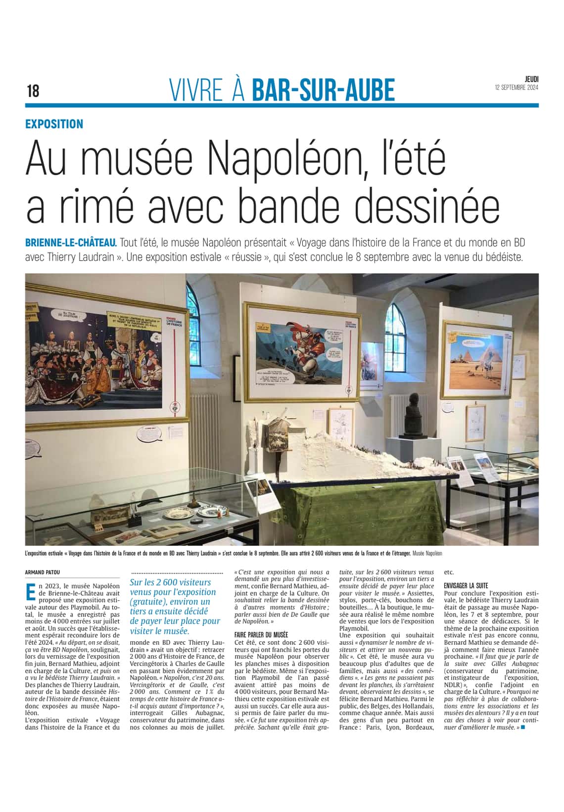 L’été a rimé avec bande dessinée au musée Napoléon