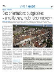 Des orientations budgétaires ambitieuses, mais raisonnables.