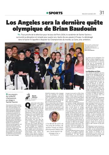 Los Angeles sera la dernière quête olympique de Brian Baudouin