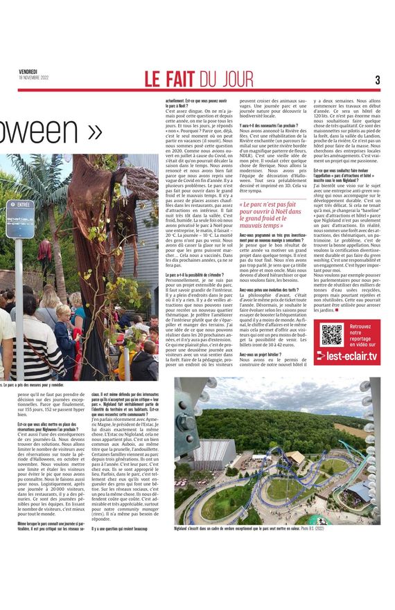 Nigloland : «Il y aura des réservations pour Halloween»