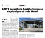 L’UTT de Troyes accueille la Société française de physique et trois prix Nobel