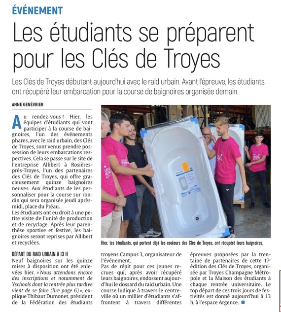 Les étudiants se préparent pour les clés de Troyes.