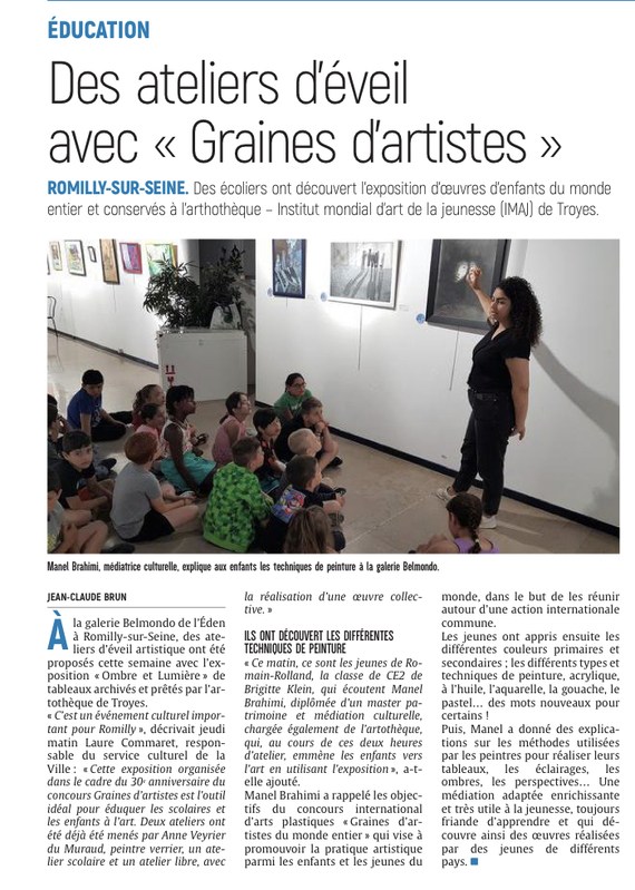 Des ateliers d’éveil avec « Graines d’artistes » à Romilly-sur-Seine