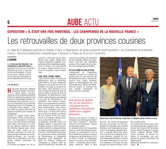 Les retrouvailles de deux provinces belles et cousines