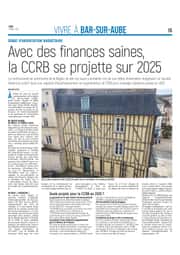 Avec des finances saines, la CCRB se projette sur 2025.
