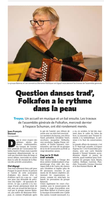 Question danses trad’ à Troyes, Folkafon a trouvé la bonne cadence