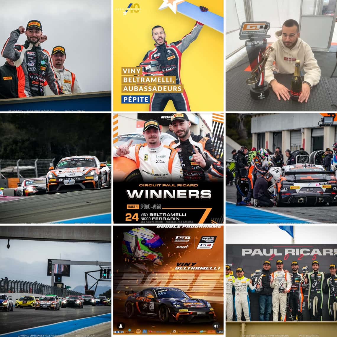 1ère course de la saison et 1ère victoire en championnat d’Europe pour Viny