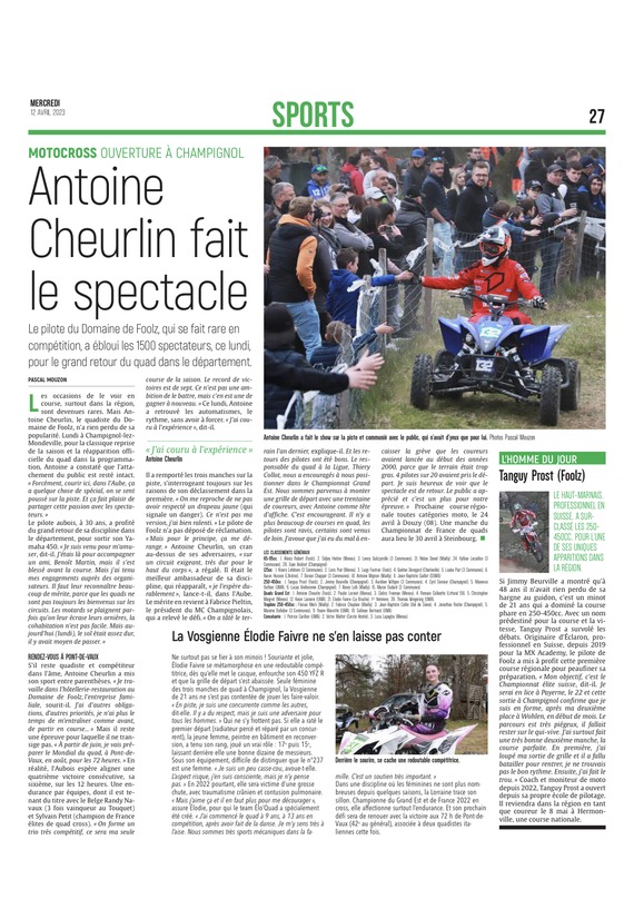 Antoine Cheurlin fait le spectacle