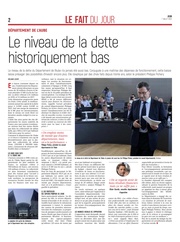 Le niveau de la dette du Département de l’Aube historiquement bas