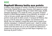 Raphaël Monny Battu aux points