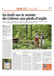 En forêt sur le sentier de randonnée du Colosse aux pieds d’argile