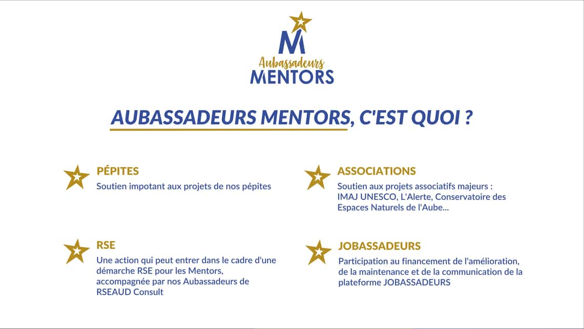 Devient MENTORS AUBASSADEURS pour 2025 !