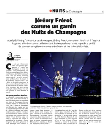 Jérémy Frérot comme un gamin des Nuits de Champagne