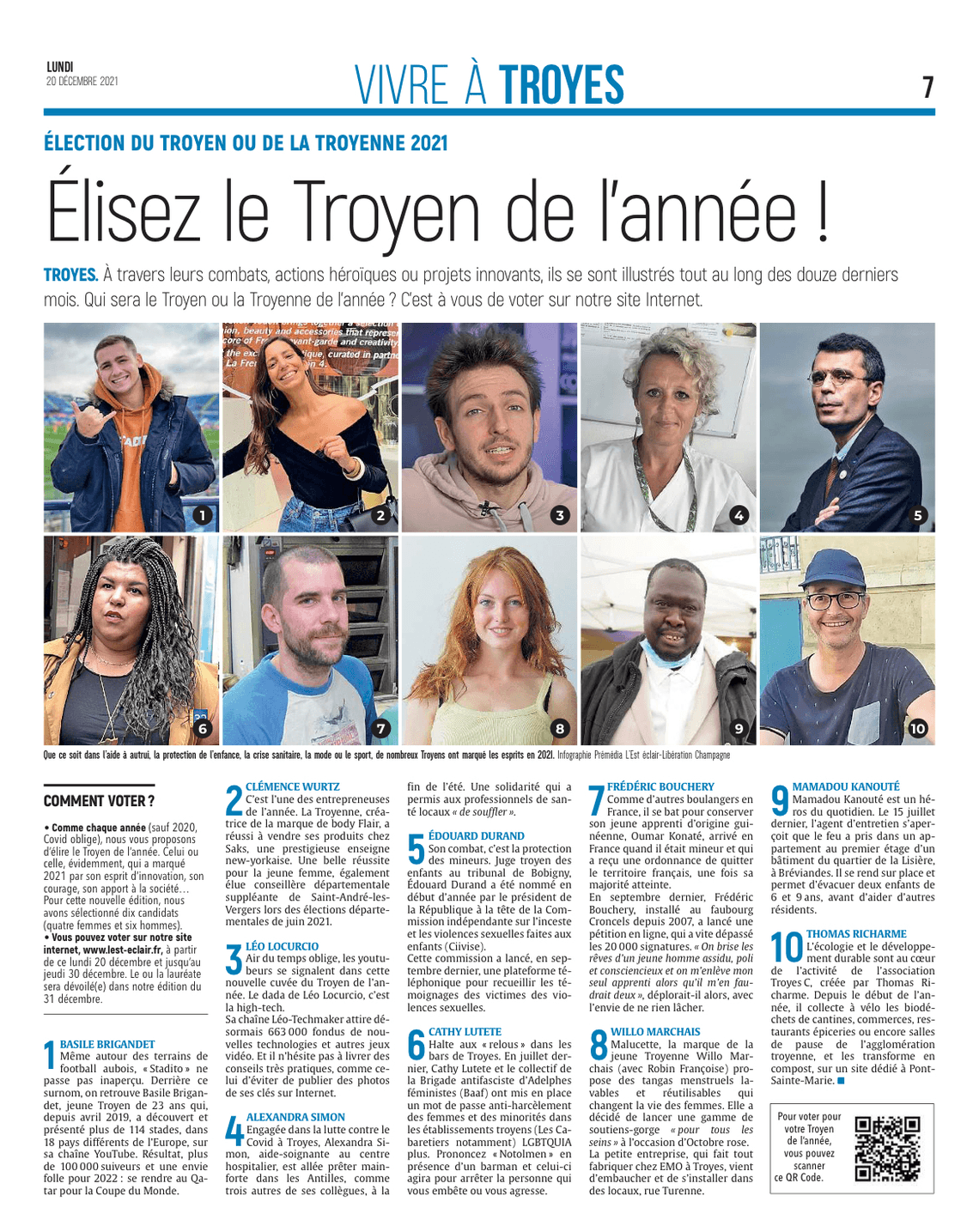 Elisez le Troyen de l'année !