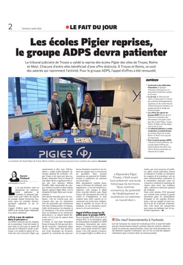 Les écoles Pigier reprises, l’ADPS devra attendre...