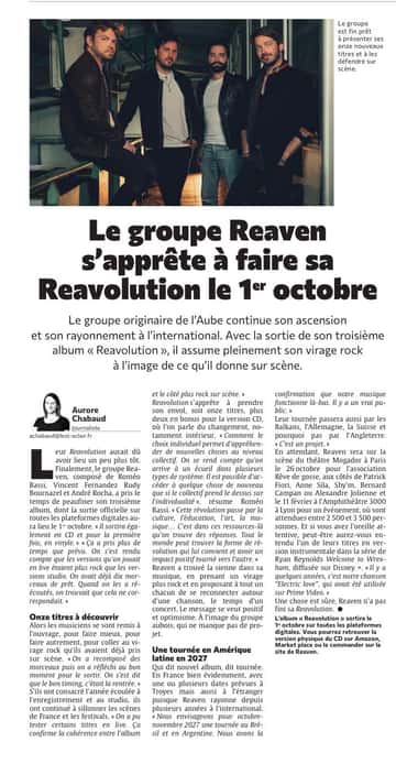 Nos pépites du groupe Reaven s'apprête à faire sa Revolution le 1er octobre