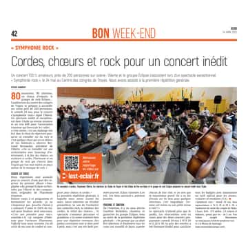 Allier chœurs, cordes et rock à Troyes , le défi !