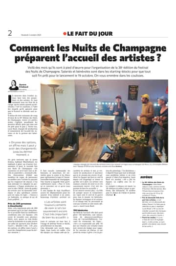 Comment les Nuits de Champagne préparent l’accueil des artistes ?