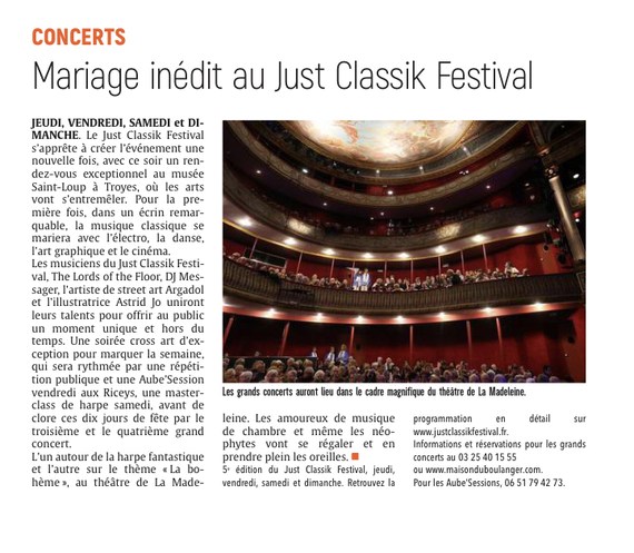 Mariage inédit au Just Classik Festival.