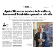 Après 36 ans à la culture à la Ville, Emmanuel Saint-Mars prend sa retraite !