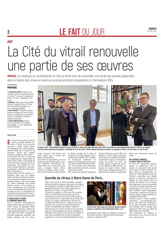 La cité du vitrail renouvelle une partie de ses oeuvres