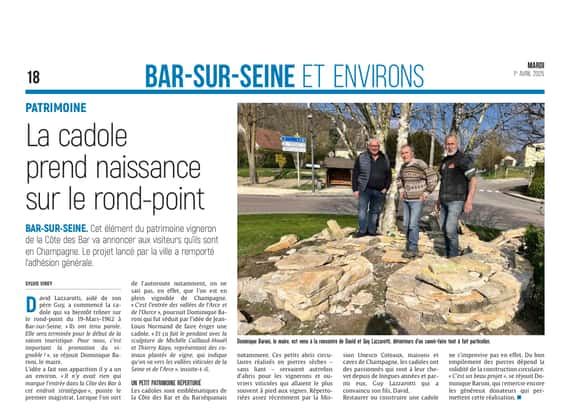 La cadole de Bar-sur-Seine prend naissance