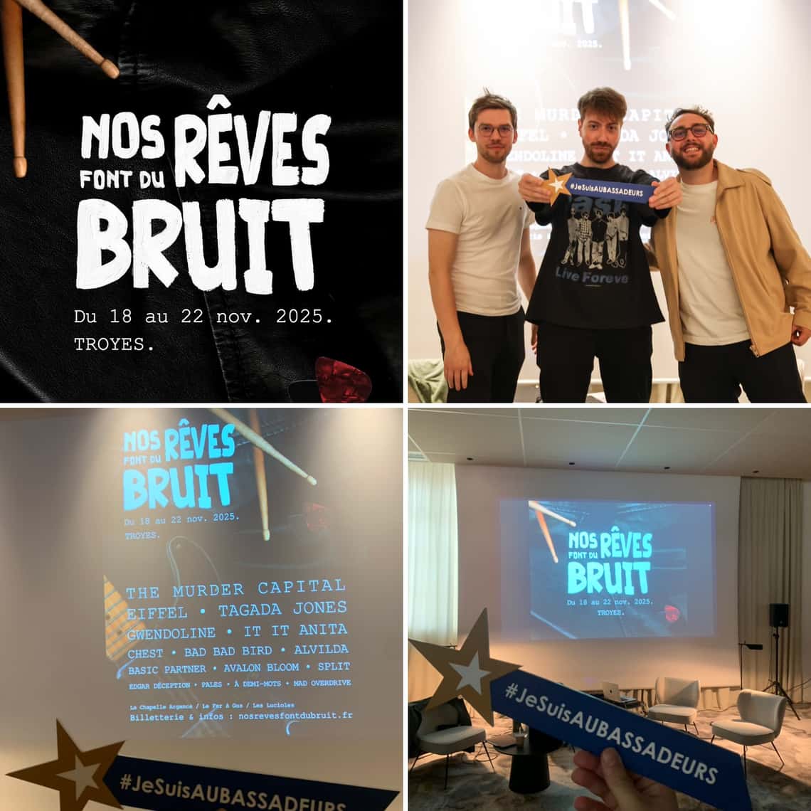 Conférence de presse du festival Nos rêves font du bruit à l'Hôtel Mercure